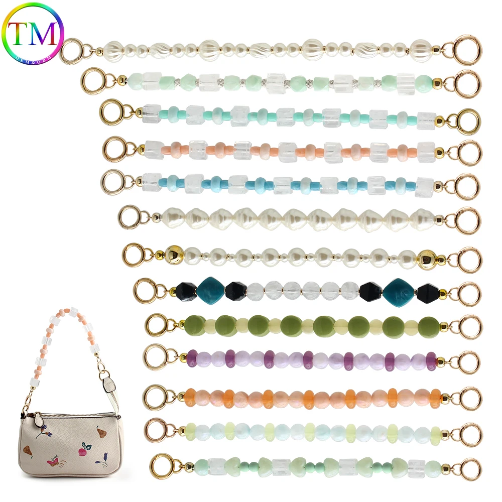 5/10PCS 13 Style Acrylic Resin Beads Handcrafted Wristband Belt Phone Hanging Handle Replacement Bag Chain Accessories