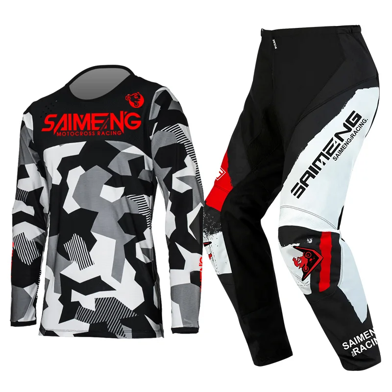 Combinaison de moto cross pour enfants, pendentifs de 4, 5, 6, 7, 8 ans, ensemble d'équipement d'ocross MX, maillot et pantalon VTT tout-terrain, nom et numéro personnalisés, Endflats pour garçons et filles