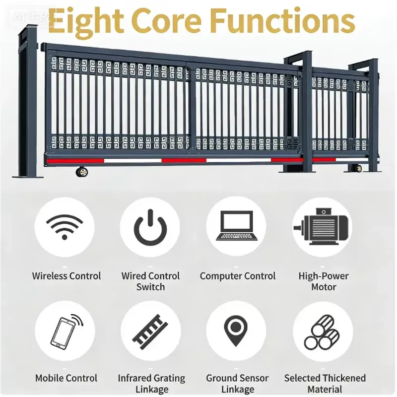 Zhanjiang Automatic Aluminum Driveway Cantilever Sliding Suspension Trackless Industrial Safety Eco Friendly LPR System