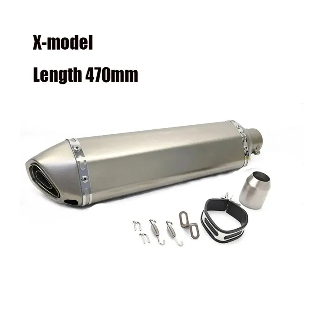 high-efficiency-stainless-steel-hot-sale-470mm-long-motorcycle-muffler-exhaust-escape-end-tail-pipe-pot-with-db-killer