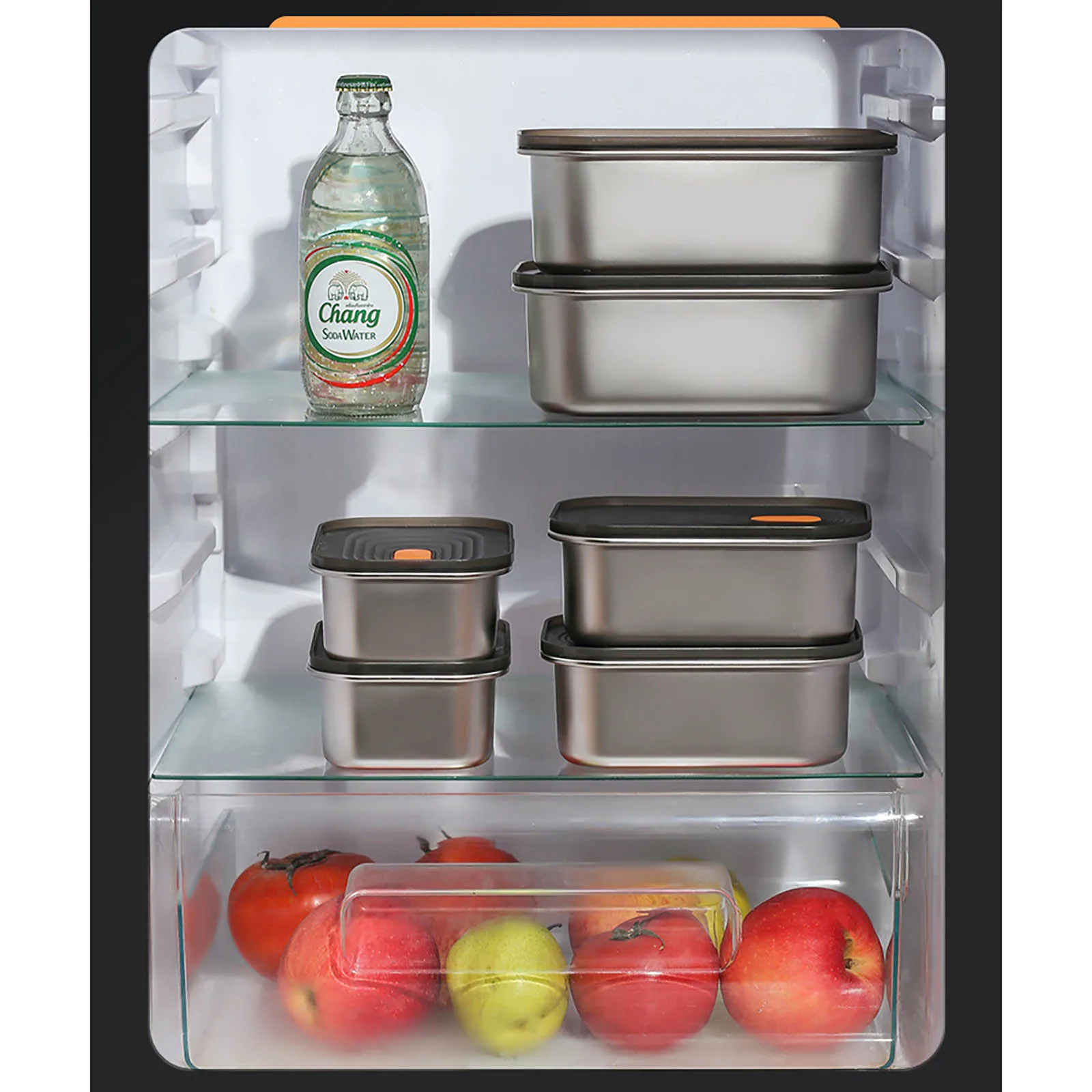 Voedselopslag Lunchbox Roestvrij staal Food Grade Containers met grote capaciteit Voedsellicht Huishouden met ontluchter Snackdozen