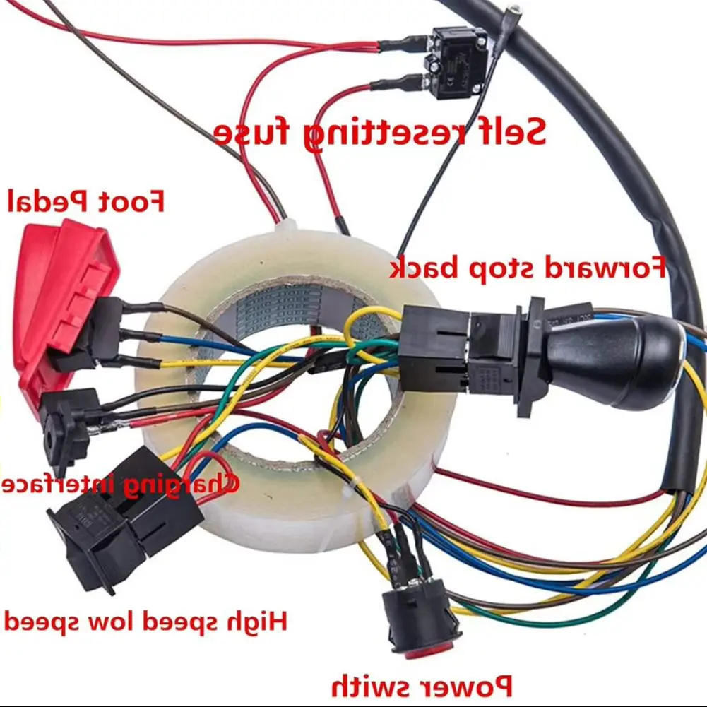6V/12V/24V DIY Children's Electric Ride Wiring Harness, Switch, 2.4G Remote Control, And Smooth Start Controller Kit Tools