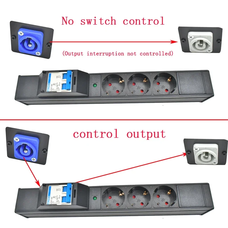 PDU Power Strips Schuko Powerlink box audio 3P Aviation plug SOCKET Air Switch control image 4