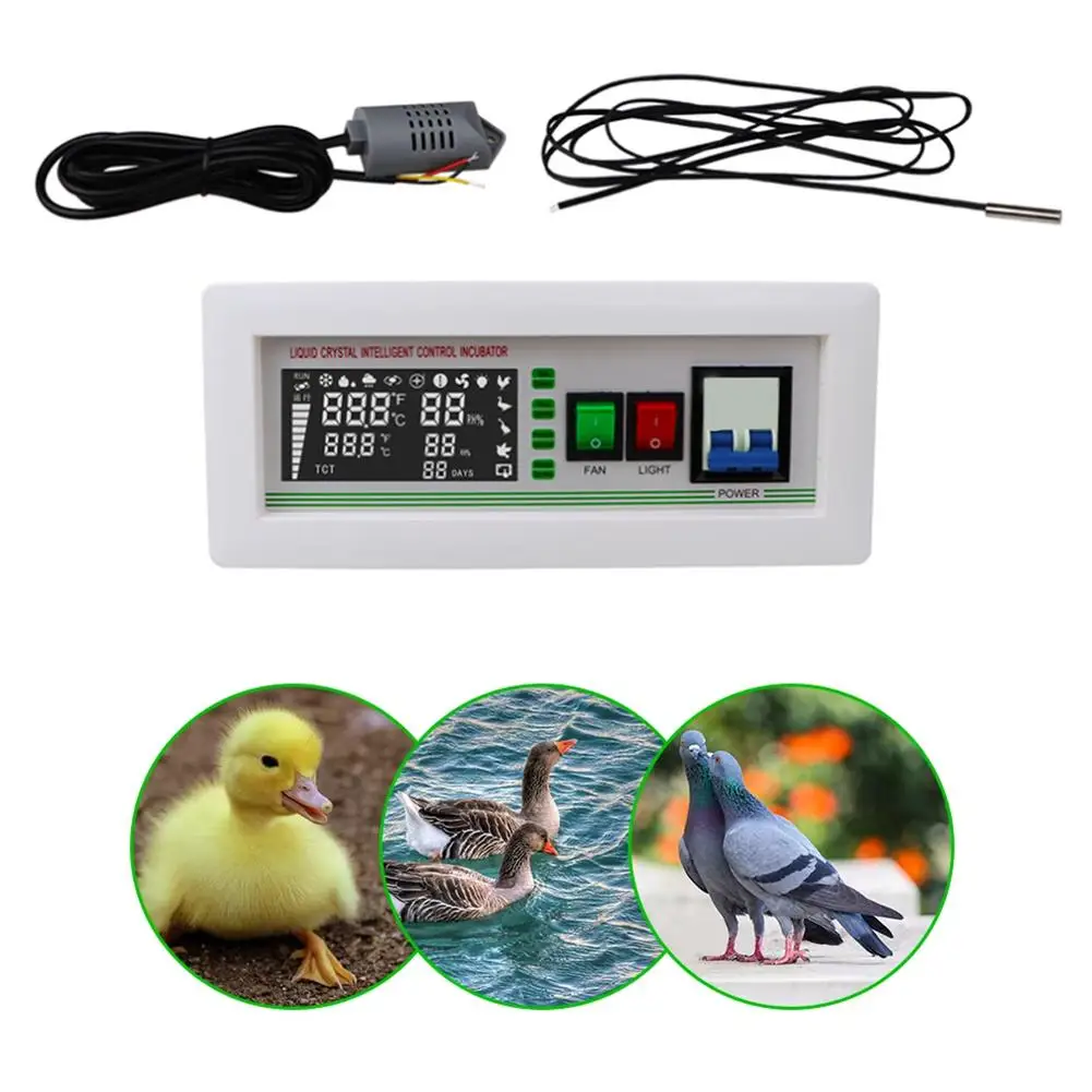 White Incubator Controller Customizable Incubation Modes Controller Temperature Controller Wide Temperature Range