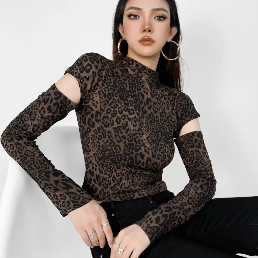 

Detachable Sleeve T-Shirt Women Summer Clothes Autumn Half Panelled Festival College Edition Student French Sided Jacquard Girls