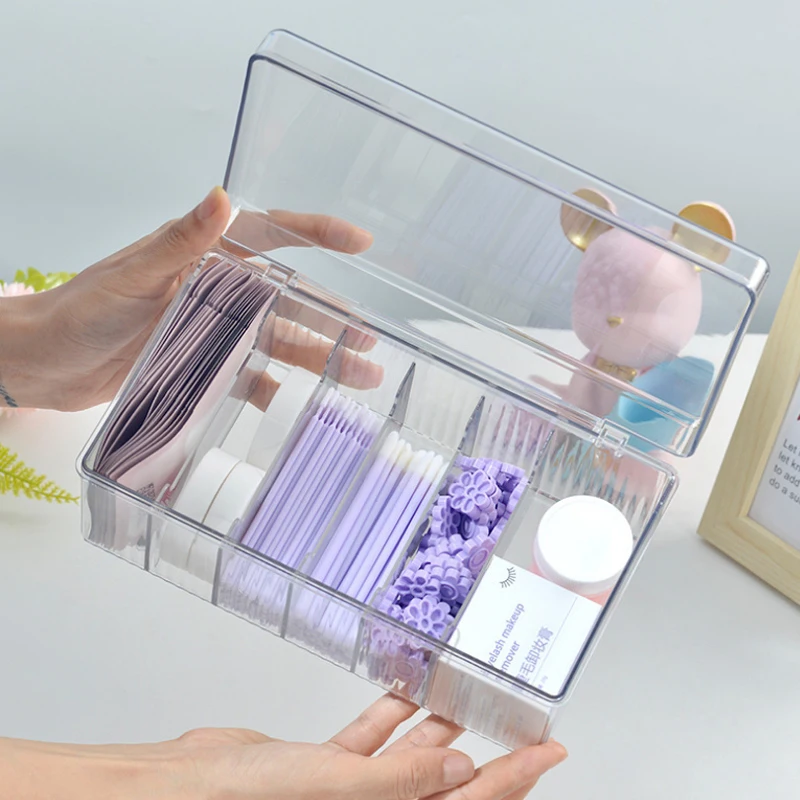 Eyelash Storage Box With Lid Grafting Desktop Storage Box Acrylic Transparent Storage Exclusively For Eyelash Stylists In Beauty