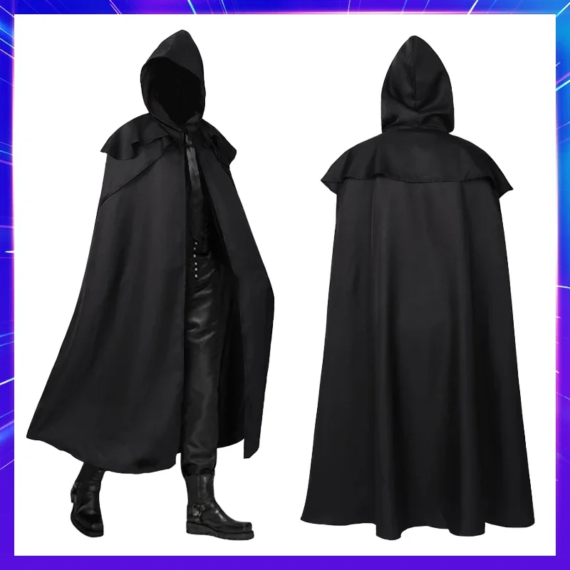 

Halloween Cosplay Costumes Medieval Vintage Hooded Loose Cloak Coats Carnival Party Pirate Poncho Gothic Mens Monk Robes Jackets