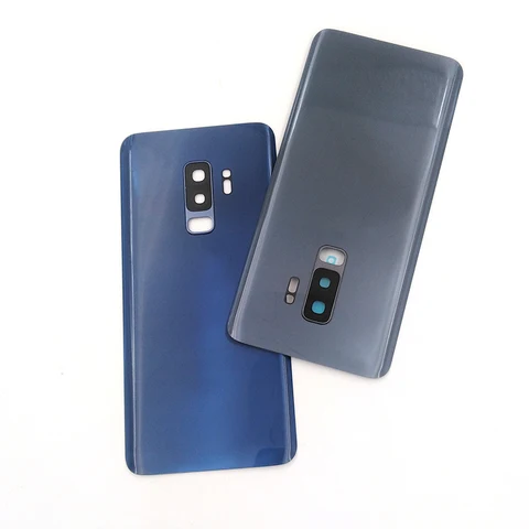 Задняя крышка корпуса для Samsung S9 Plus G965 SM-G965F, крышка батарейного отсека, сменный чехол для задней двери, стеклянная панель для Galaxy S9Plus S9+