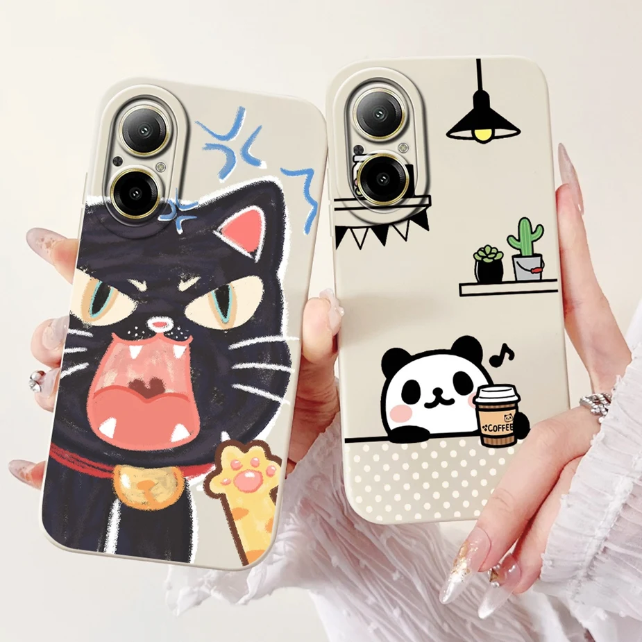 For Realme C67 4G Case RMX3890 Luxury Candy Painted Cover 6.72\'\' Soft Silicone Phone Case For Realme C67 C 67 RealmeC67 4G Shell