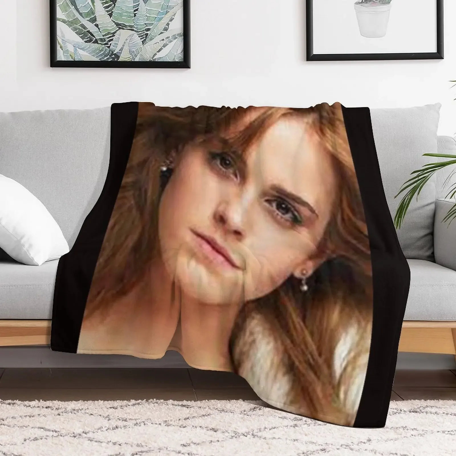 إيما واتسون - ملصق رمي البطانيات والبطانيات الكبيرة الناعمة الحرارية ريتروس