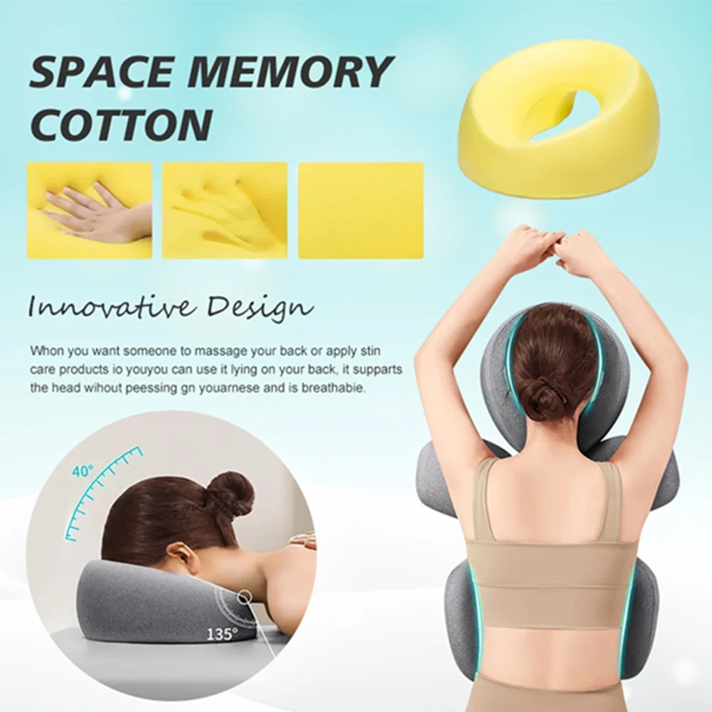 BHTS-Comfortable Supportive Pillow For Beauty Salon Massage Ergonomic Face Down Lying Down For Desk Naps Pillow Salon Equipment