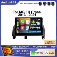 Para MG 3 II Cross 2013 - 2021 Android 15 2K CarPlay Radio Multimedia para coche GPS pantalla estéreo vídeo 4G WIFI BT DSP reproductor de DVD