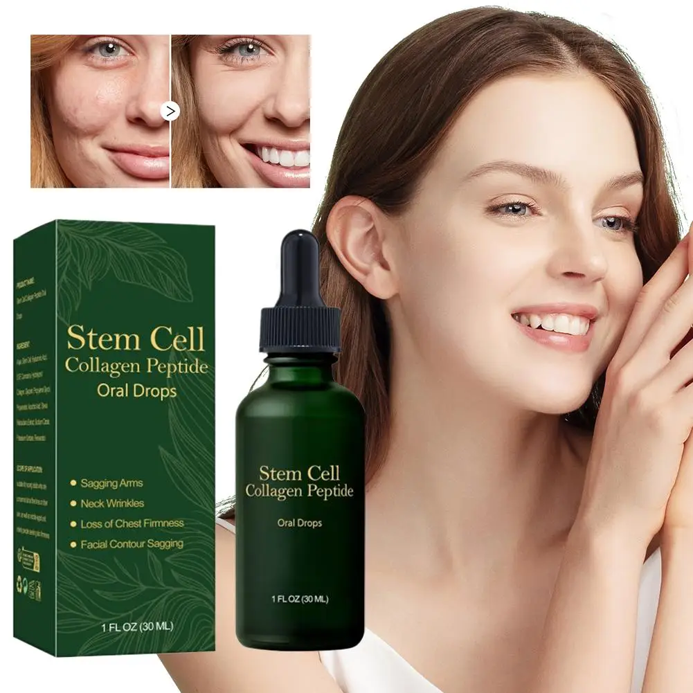 

30ml Anti-aging Oral Drops Stem Cell Serum Peptide Natural Ingredient Multi-collagen Hydrolyzed Liquid Lifting Firming Skin Care