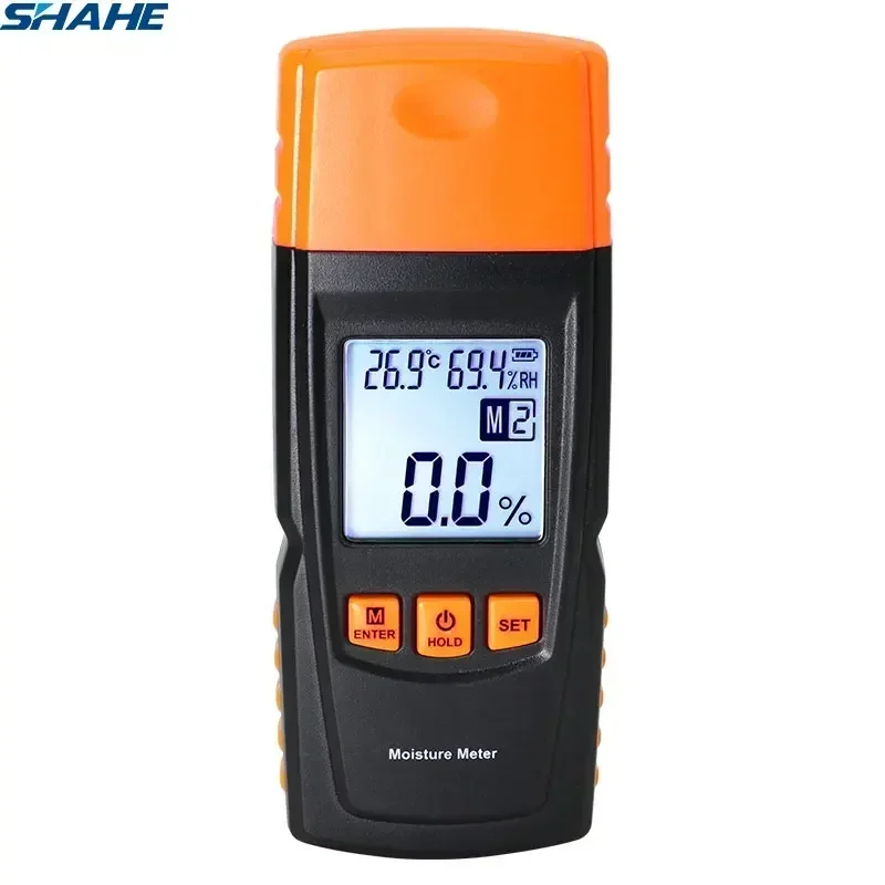 

SHAHE Wood Moisture 2~70% Meter Humidity Tester Timber Damp Detector Portable Wood Moisture Meter Humidity Gauge