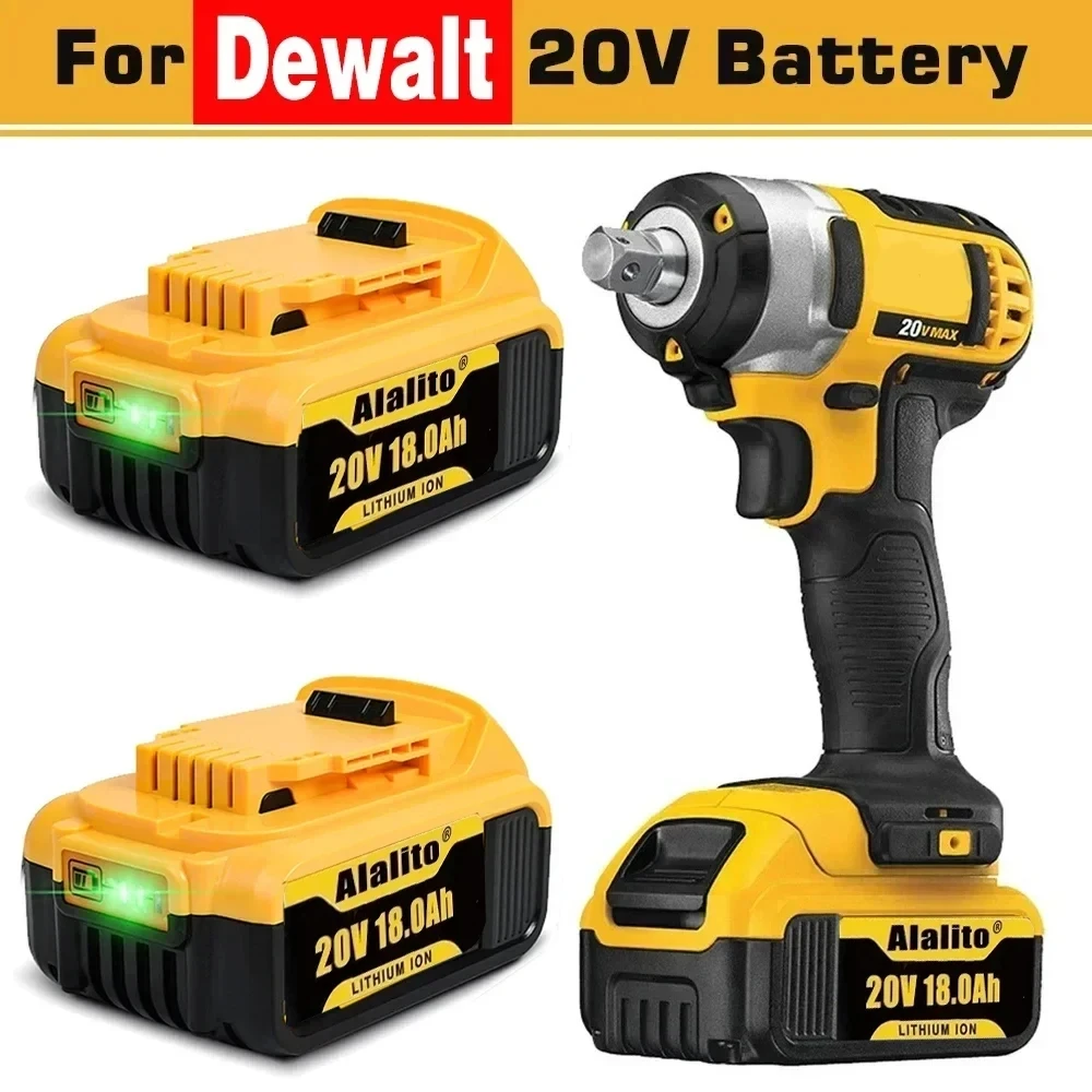 

Latest DCB200 20V 18000mAh Battery and charger For Dewalt 18V DCB184 DCB200 DCB182 DCB180 DCB181 DCB182 DCB201 Tools Battery