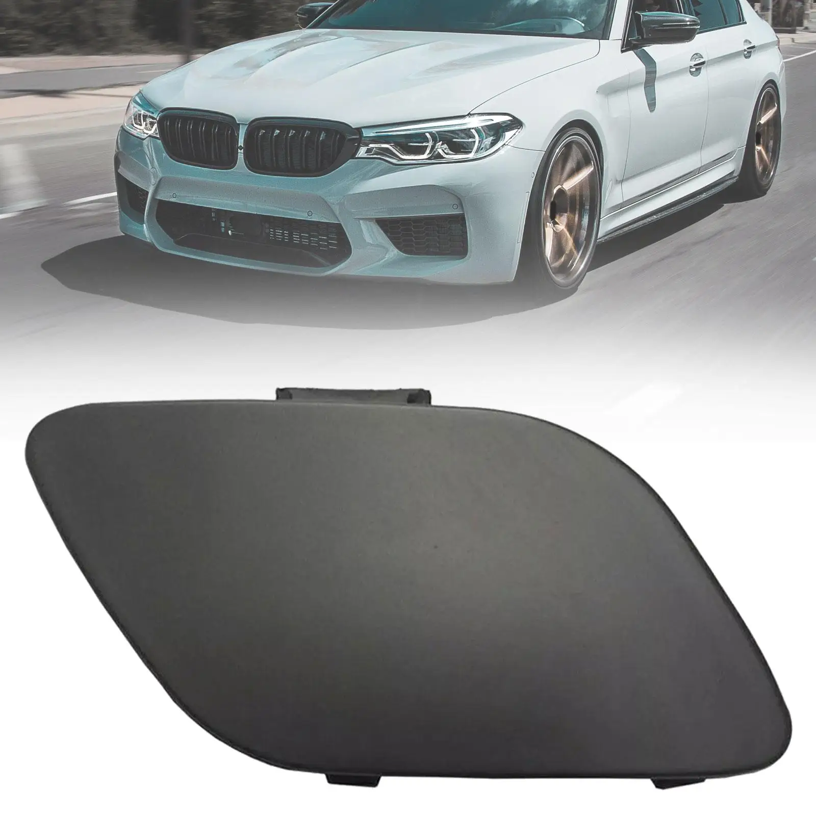 Front Bumper Tow Hook Eye Cover Cap 51117187956 Black Professional Easy to Install for BMW 3-series E92 E93 328i 328Xi 335i