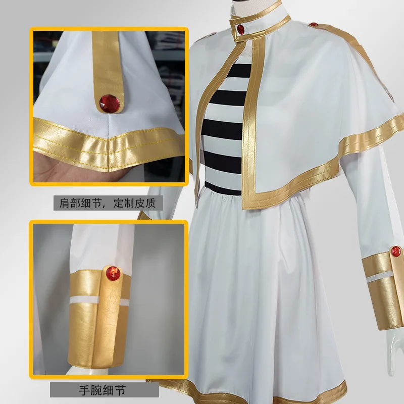 Sousou No Frieren Косплей Костюм Парик Аниме Фигурки Фрирен Волшебник Платье Эльфийские Уши Хэллоуин Рождественский Наряд Женщины Девушки