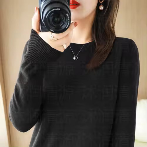 Autumn And Winter Cashmere Sweater Women's Crew Neck Pullover Casual Knitted Top Women's Short Undercoat Fashion 18 Colors - Image 19