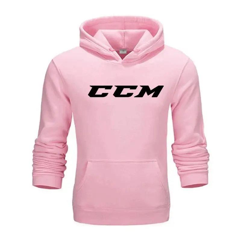 Men Women Hoodie Casual Sweatshirt Women's Hoodies Sports 2024 CCM New Fleece Black White Hoodie Minimalism Couple Clothes