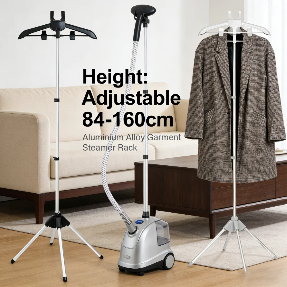 

Держатель отпаривателя для одежды, стоячая вешалка для одежды из алюминиевого сплава, регулируемая по высоте складная паровая стойка для паровой глажки