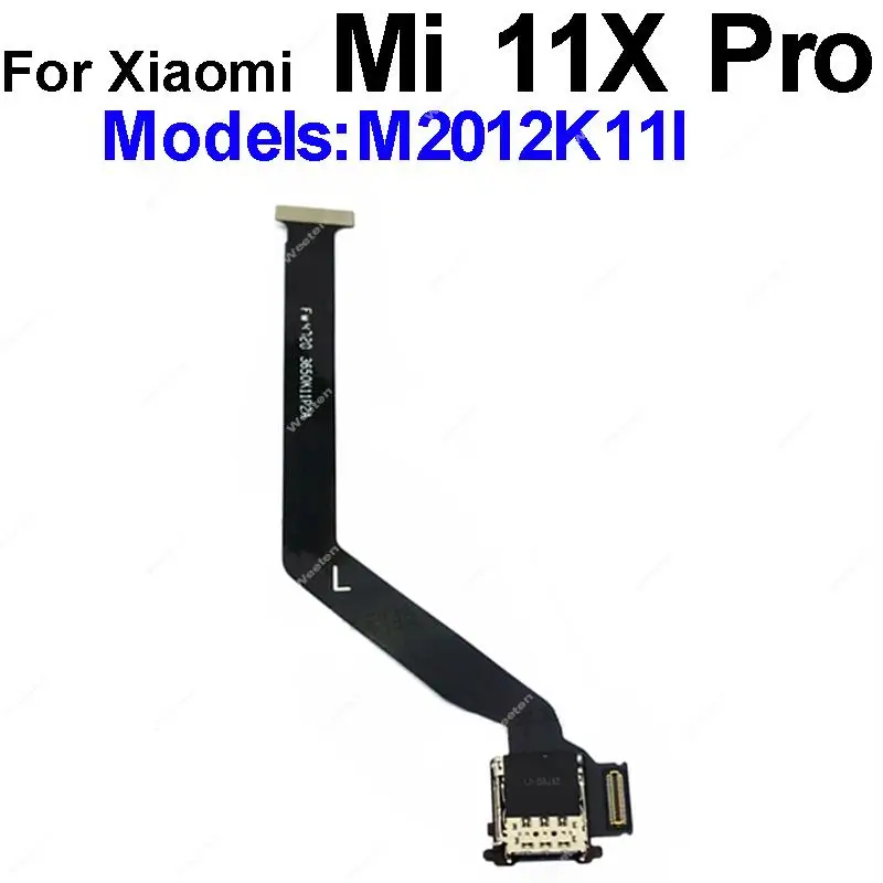 SIM Card Tray Reader Flex Cable For Xiaomi Mi 11 12 Lite Mi 11i Mi 11X Mi11X Pro SIM Card Tray Socket Slot Flex Cable Parts