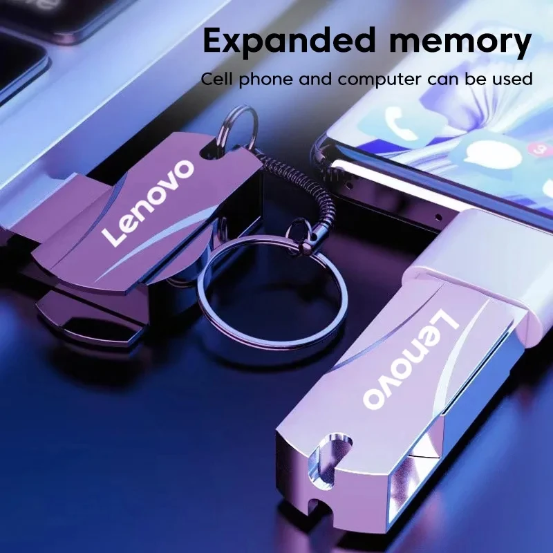 Lenovo 2TB chiavette USB USB 3.0 trasferimento File ad alta velocità U Disk 512GB 1TB memoria USB impermeabile in metallo di capacità Ultra-grande
