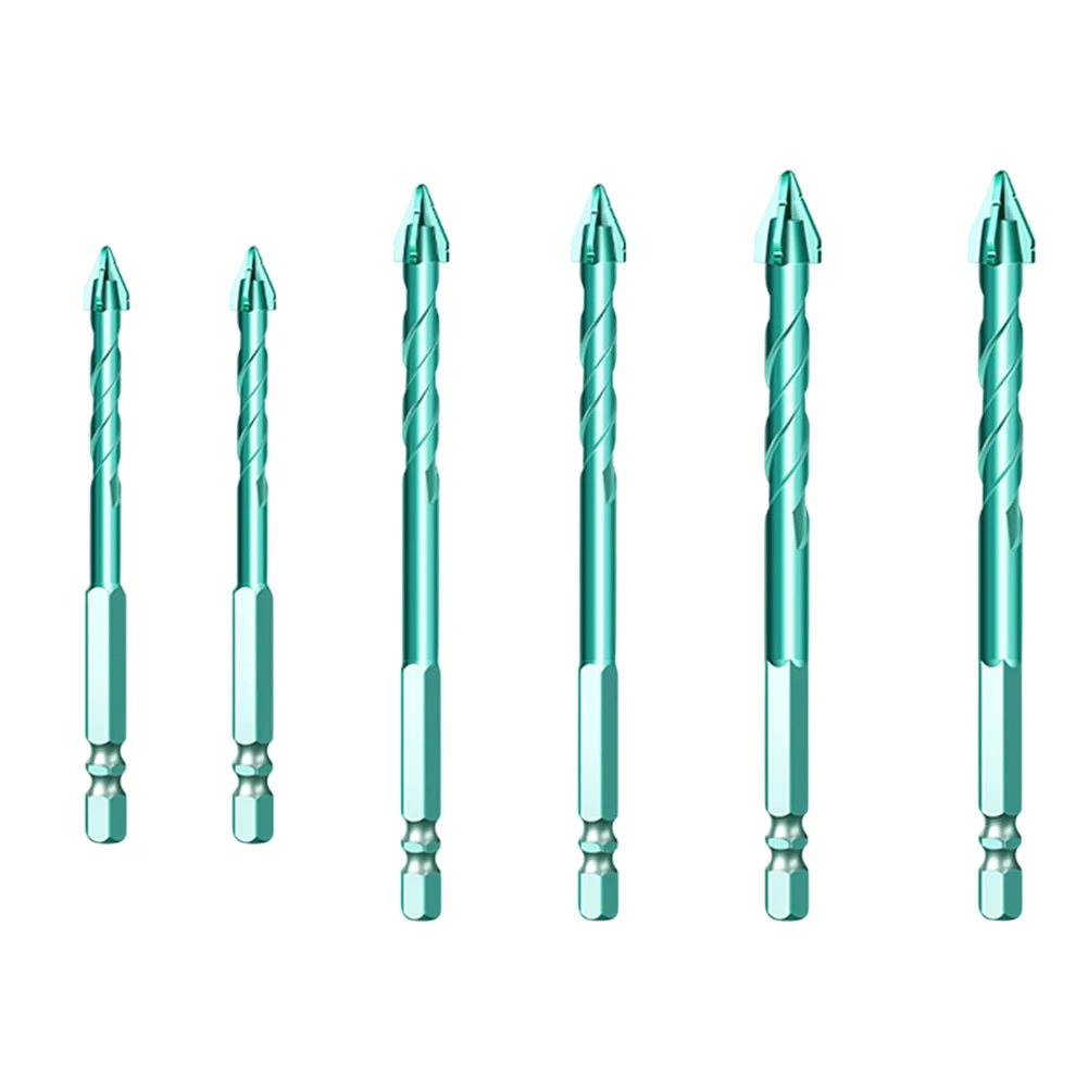 

6pcs Eccentric Drill Bits for Tile and Masonry Applications Slant Head Design for Maximum Efficiency in Drilling