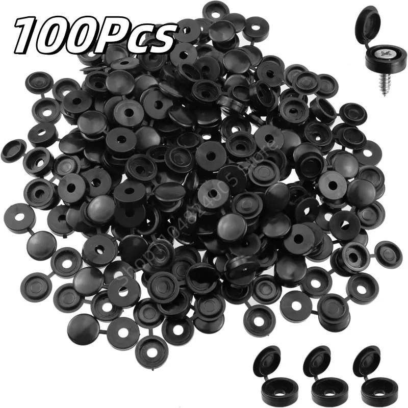 

100Pcs Plastic Foldable Self Tapping Screw Bolt Nail Nut Decorative Cap Furniture Decorative Nuts Cover Furniture Hardware
