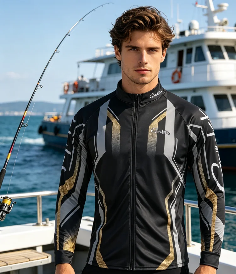 

New Fishing Clothing Summer Men Outdoor Hiking Cycling Fishing Shirt Quick Dry Breathable Fishing Clothes