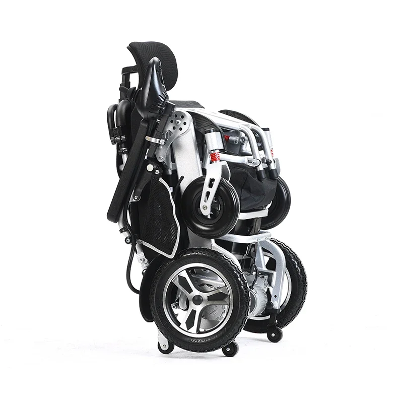 2026 Premium Cushion Backrest Aluminum Alloy Electric Wheelchair Reclining Power Wheelchair For Disabled