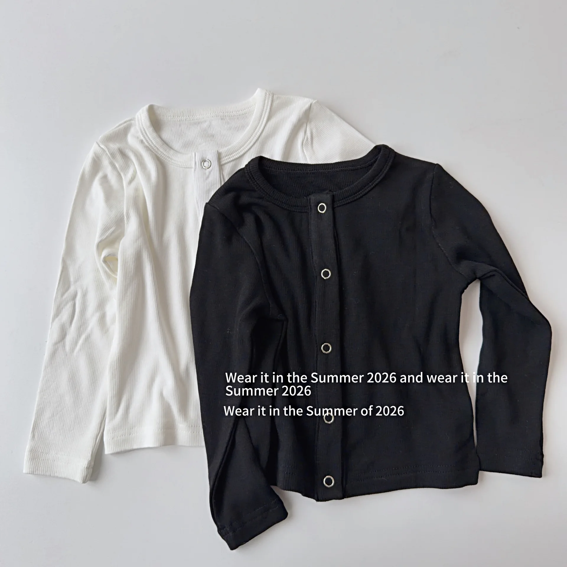 

2026 Girls' Spring Autumn New Style Clothing Base Shirt Solid Color Kids Outwear Comfortable Top Shirt