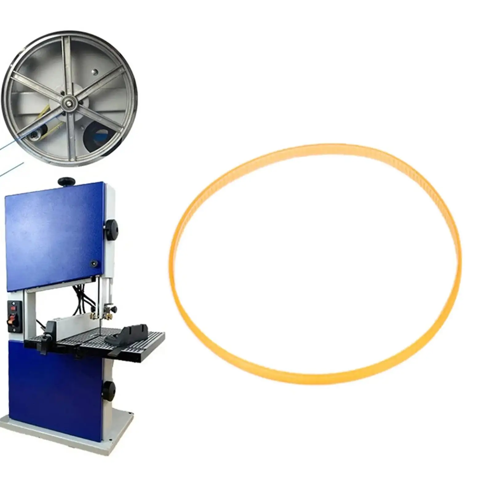 

Band Saw Motor Drive Belt Ribbed Spare Parts 13.4 inch Circumference Power Transmission DIY Turbine Engine Bandsaw Belt