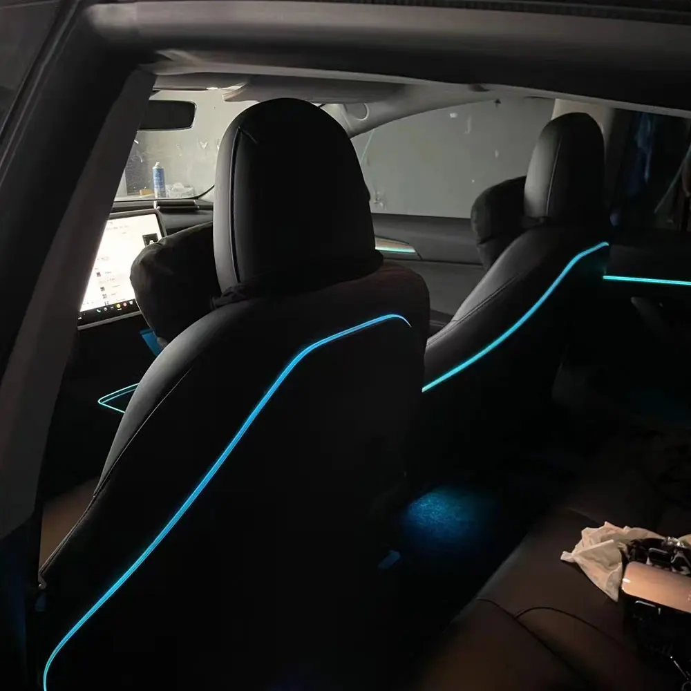 for Tesla Model 3/y LED Seat Back Ambient Light 246-color seat light bar Interior decorative lights