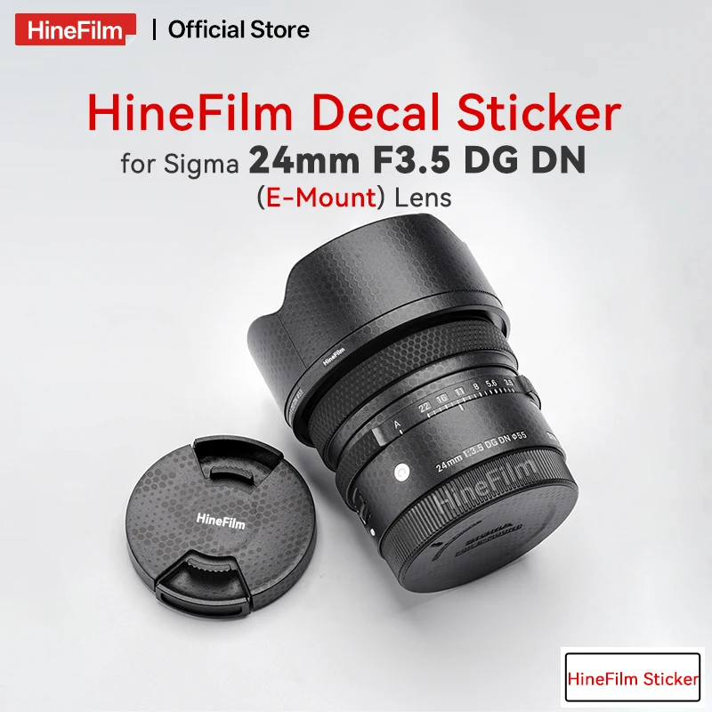 

Hinefilm Skin for Sigma 24mm F3.5 DG DN for Sony FE Mount Lens Sticker 24 3.5 Wrap Cover 24 F3.5 Lens Protective Skin 24F3.5