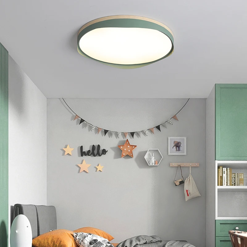 

Nordic Modern LED Celling Lamps Lighting Dimmable With Remote Wall Decoration Green Blue Bedroom Living Room Lamps Lustre Lights