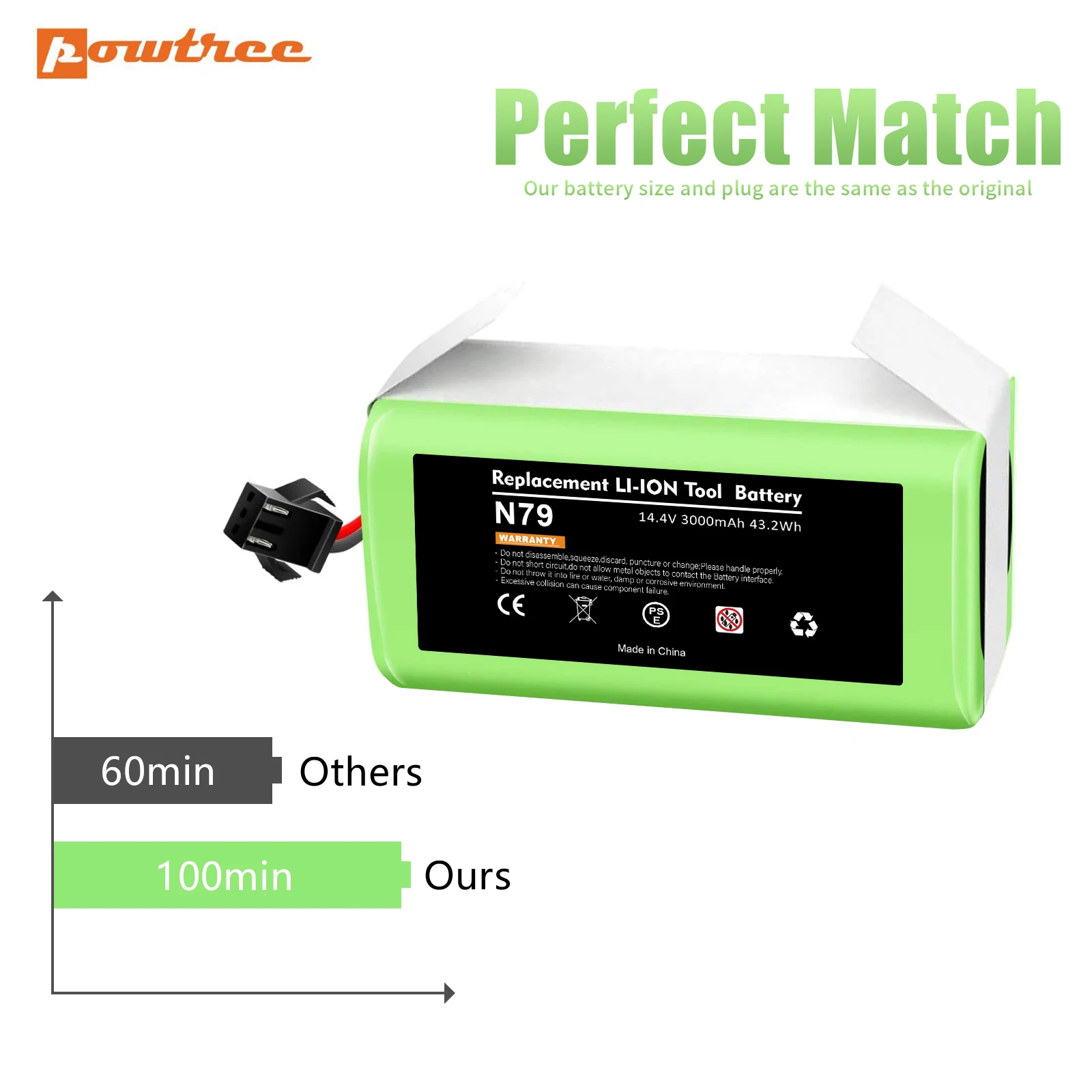 Batteria agli ioni di litio 14.4V 3000mAh per Conga Excellence 950 990 1090 1790 1990 Deebot N79S N79 DN622 Robovac 30 35C ricaricabile