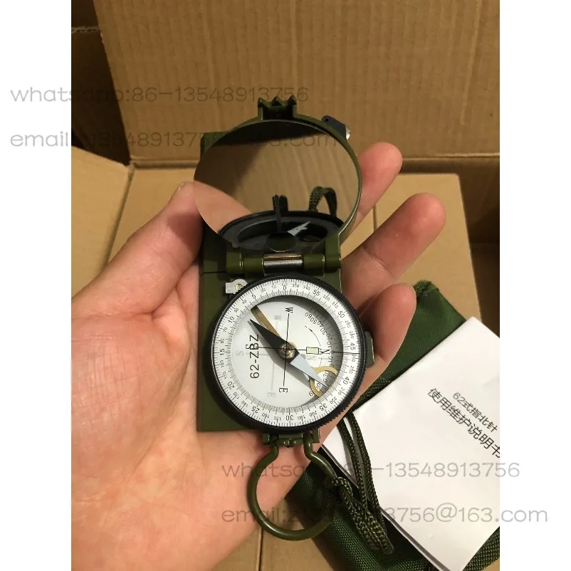 Type 62 Compass High Precision Metal Folding Handheld Compass Compass Luminous Slope Measurement Multifunction