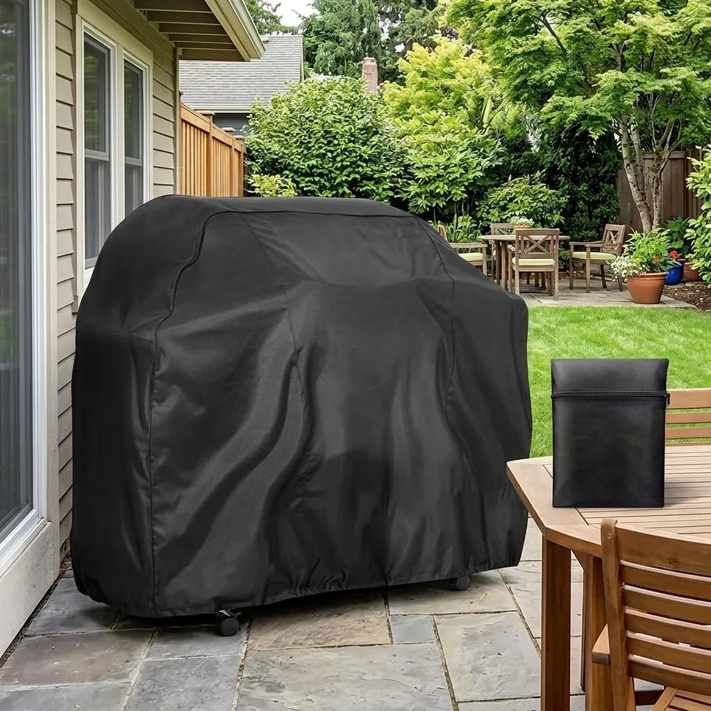 Weather Resistant Heavy Duty BBQ Grill Cover for Outdoor Grill Waterproof UV and Fade Resistant with Adjustable Straps for All