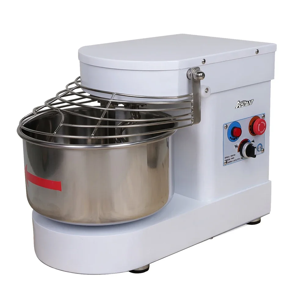 

HM7 Big Industrial Bread Spiral Dough Mixers 3Kg Commercial Mixer Dough for Cupcakes Pizza Dough Mixer Food Truck