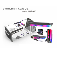 BYKSKI Water Cooling Cooler Kit Computer Radiator GPU/CPU Water Block Water Tank Pump 360mm Radiator 120mm fan G'1/4 Hard Tube