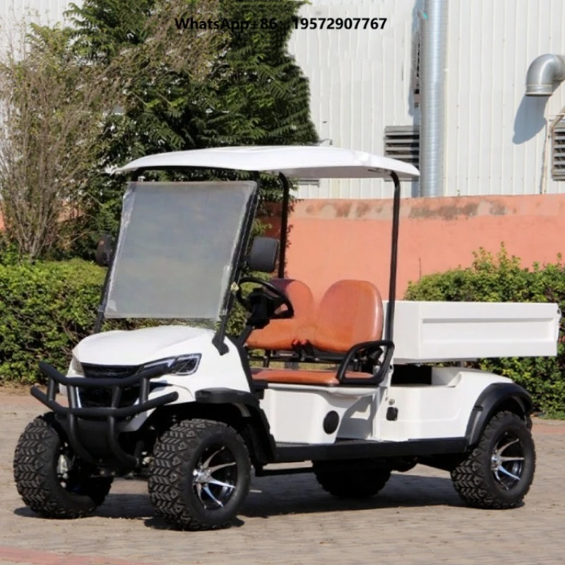 Heavy Duty Electric Golf Cart with Dump Bed 2 Seat Utility Vehicle Golf Cart Tires for Farm and Construction Work