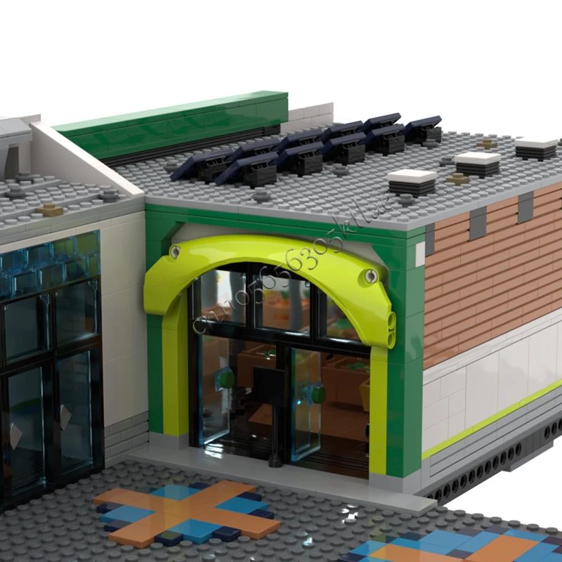 1322 PCS Bau Bauernmarkt MOC Anpassen Modulare Baustein Modell Pädagogisches Kreative DIY Montage Spielzeug Geschenk