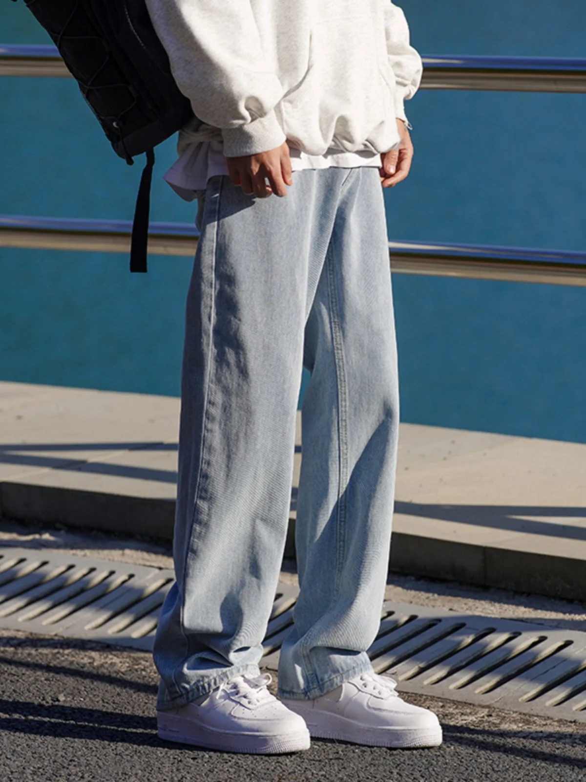 

Мужские джинсы Waed Denim: базовые, свободные, прямые, широкие брюки для осеннего сезона, молодежные, модные, повседневные