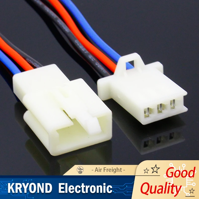 1 Kit 3-Pin Electrical Wire Connector Plug Set with 21cm Cable – Auto Wire Connector