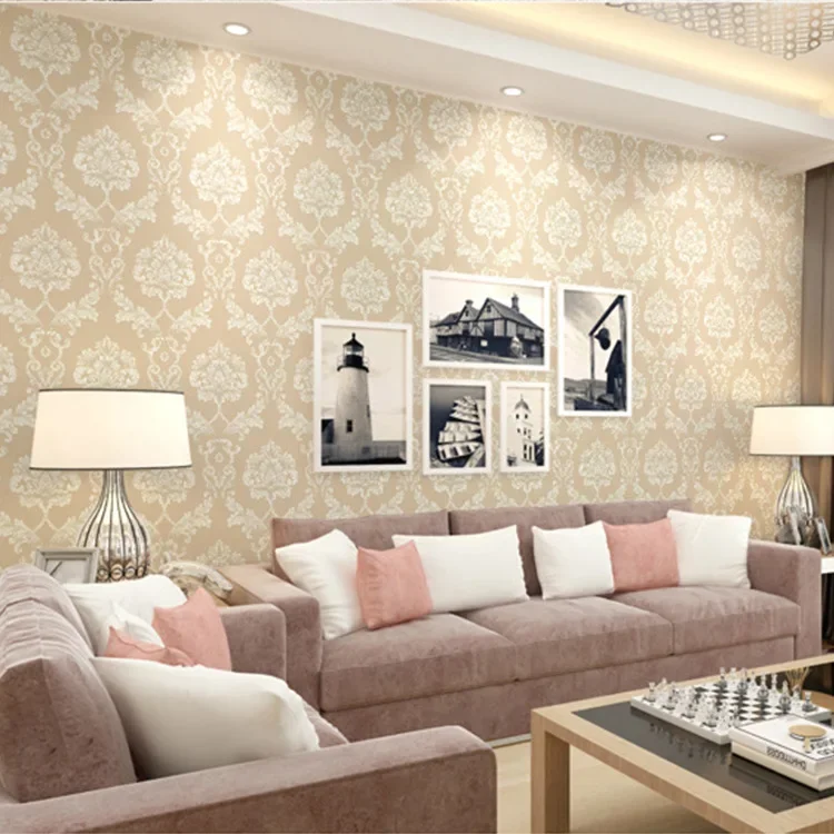 

Non woven 3D wallpaper European style relief living room bedroom wall paper background wallpaper 3D W38