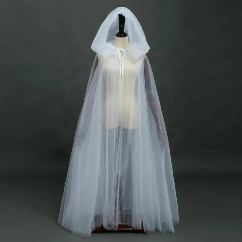 Halloween cosplay ghost play hooded cloak Grim reaper witch mesh long cloak Prom party costume unisex