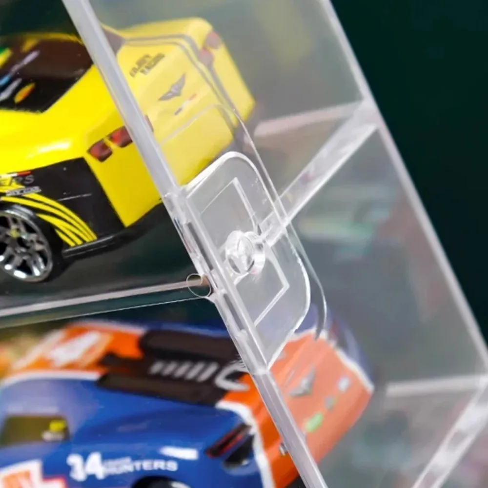 Acrylic Car Display Box 1:64 For Hot Wheels Car Model Toy 8 Grid Cabinet Rack Dustproof Stackable Car Storage Boxes Transparent image 4