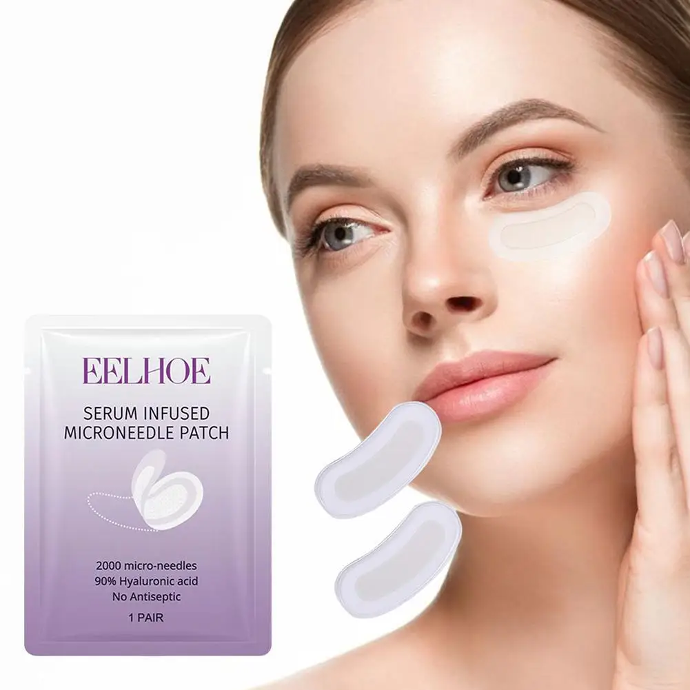 Micro-Needle Eye Patches 1 Pair Hyaluronic Acid Eye Mask Dilute Dark Circles Lifting And Firming Anti-Aging Eye Skin Care