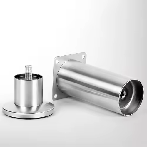 4PCS Height Adjustable Stainless Steel Furniture Feet Legs Kitchen Cabinet Sofa Legs Round Stand furniture leg - Image 2