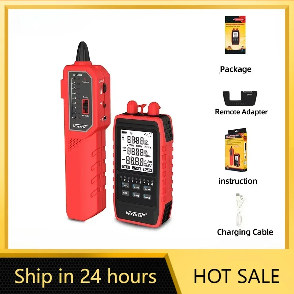 ZHOUCE NF-908S/L Optical Power Meter Cable Wire Tracker LED Visual Fault Locator Network Line Finder with Network Cable Test